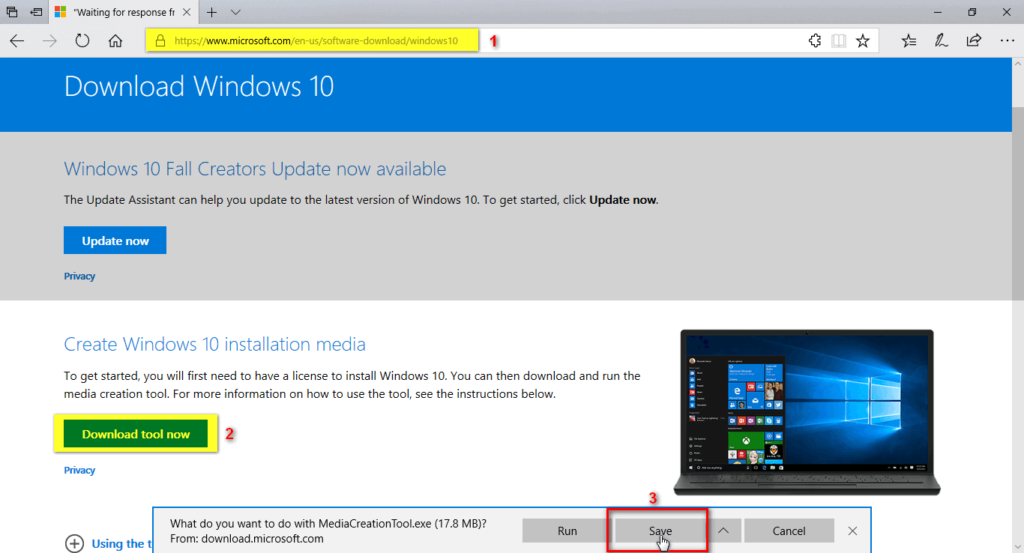 Step 2: Create a Windows 10 Home installation media