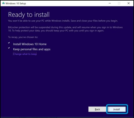 Step 3: Install Windows 10 Home 